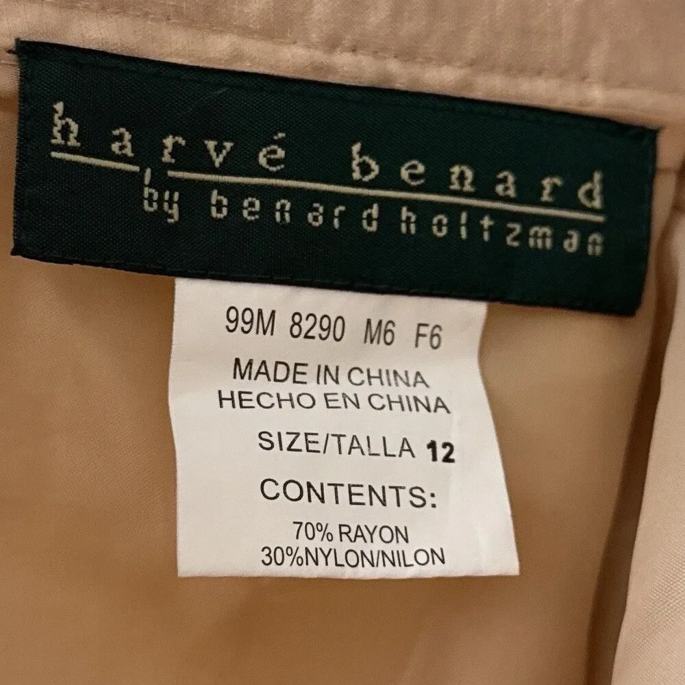 NEW Harve Benard Midi Skirt 12 Champagne A Line Flare Shiny Back Zipper Fairy